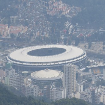Maracanã Stadium as seen from Christ the Redeemer.