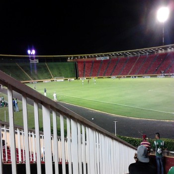 Parque do Sabiá Stadium during the match between Uberlândia 1x1 Patrocinense, held in 2014 for the Campeonato Mineiro Módulo II.