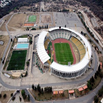 Aerial view of the Mario Alberto Kempes Stadium in the City of Córdoba