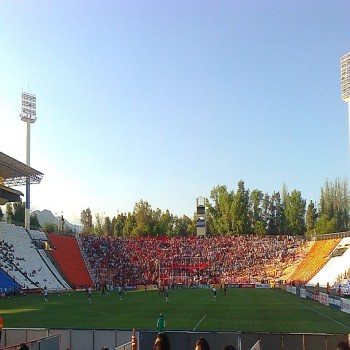 The stadium in 2012, during a match between Godoy Cruz and Newell's Old Boys