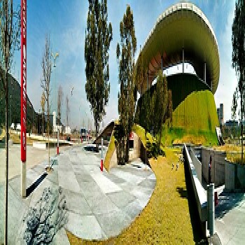 Side view of the stadium