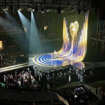 The stage of the Eurovision Song Contest 2026 in Vienna, Austria