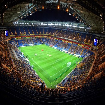 Match between the clubs of FC Rostov and FC Yenisei in the framework of the Russian Championship of 2018-2019 season. August 19, 2018.