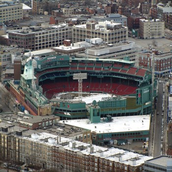 Fenway Park seen from the Prudential Skywalk.