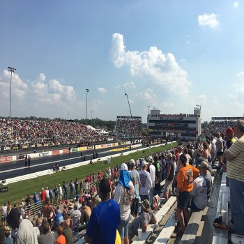 Gateway Motorsports Park's starting line tower at the 2016 AAA Insurance Nationals