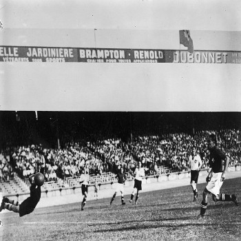 Germany vs. Switzerland during the opening match of the 1938 FIFA World Cup.