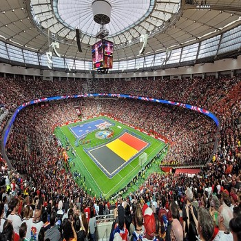 Scene inside BC Place prior to the start of the 2026 FIFA World Cup Match 64, New Zealand v Belgium
