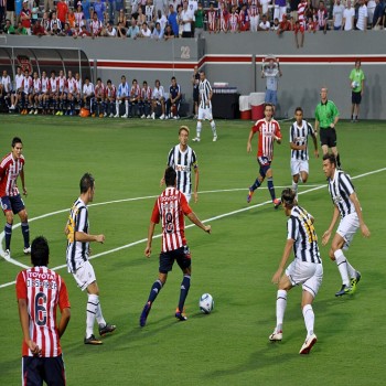 Guadalajara Chivas vs Juventus soccer game in 2011