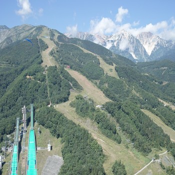 Hakuba Ski Jumping Stadium and Mount Shirouma
