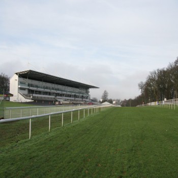 The entire straight course, showing its undulating nature