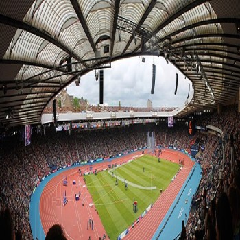 Panoramic view of Hampden Park during the 2014 Commonwealth Games
