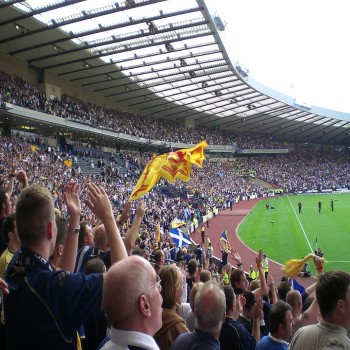 Scotland fans inside Hampden Stadium