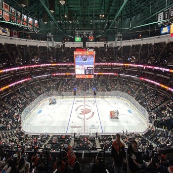 Interior of Honda Center in 2021