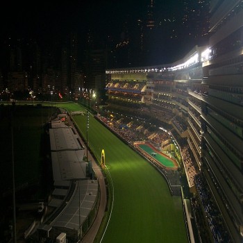 Racecourse at night