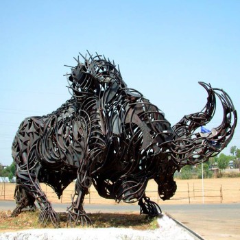 Iron Bull at the stadium entrance.