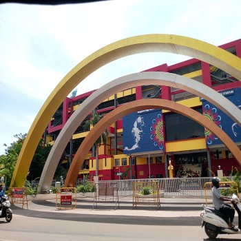 The new entrance of the stadium