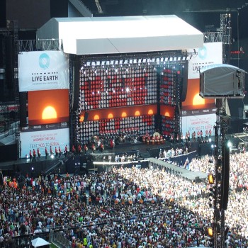 The stage at the Live Earth concert held at Wembley on 7 July 2007