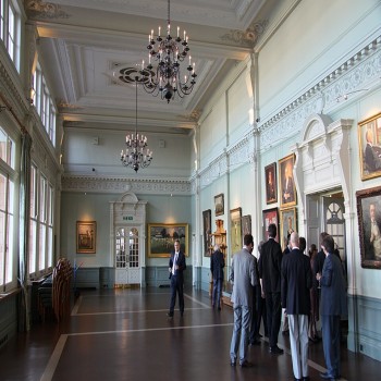 View of the Long Room in the Lords cricket ground pavilion