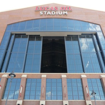 Visitors can view the Indianapolis skyline through the northeast retractable window.