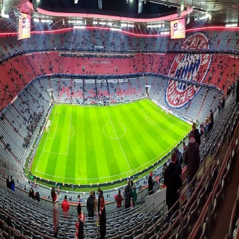 The stadium's interior following the so-called "Bayernization" in 2018