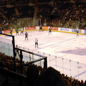 A Manitoba Moose game at the Canada Life Centre (then MTS Centre)
