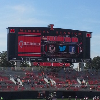 Scoreboard above the South Horseshoe in 2013