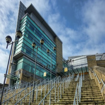 Steps leading to southern entrance