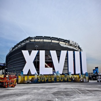 Exterior of MetLife Stadium prior to Super Bowl XLVIII in February 2014