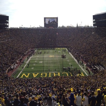 Michigan vs. Iowa at the start of the 2nd quarter on November 17, 2012