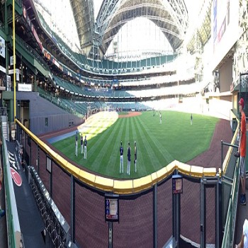 Batting practice prior to a Milwaukee Brewers–Cincinnati Reds game on August 17, 2013