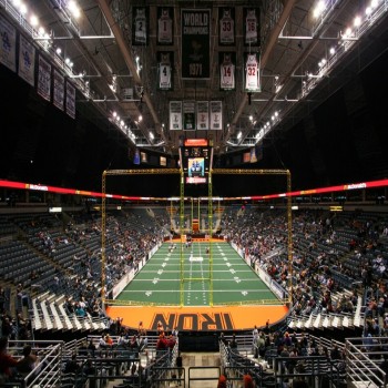 The arena set up for a Milwaukee Iron game in 2009