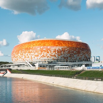 Mordivia Arena Stadium in Saransk, Mordovia, Russia.