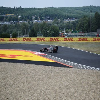 Nobuharu Matsushita driving ART car through Turn 7 at Hungary