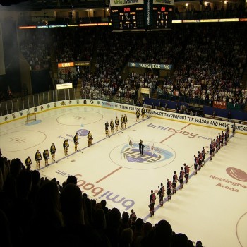 Inside the NIC Arena before the 2007 EIHL Play Off Final