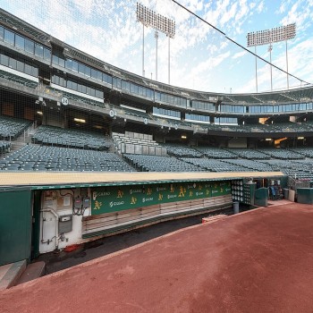 Dugouts used for baseball games