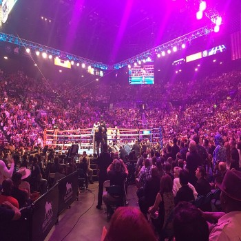 The interior of MGM Grand Garden Arena during the boxing match of Manny Pacquiao vs. Keith Thurman on July 20, 2019.