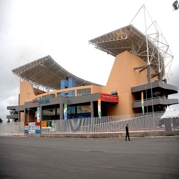 Outside the aquatics center during the 2007 Pan Am Games