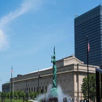 Peace Arising from the Flames of War and Public Auditorium - Mall A - Cleveland