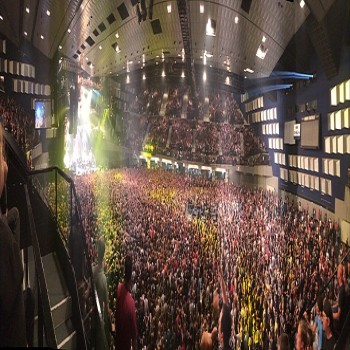 Pearl Jam concert being held in the arena's main hall in June 2014