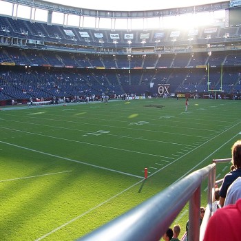 Interior of then-Qualcomm Stadium before a SDSU Aztecs football game