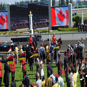 Elizabeth II attends the Queen's Plate in 2010. Founded in 1860, it is Canada's oldest thoroughbred horse race.