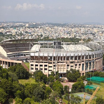 Rajiv Gandhi Cricket Stadium located in Uppal, Hyderabad