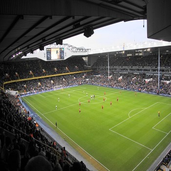 Ready for kick-off at White Hart Lane, near to Tottenham, Haringey, Great Britain. Premier League football - Tottenham v Blackburn Rovers. It ended 4-2 to the home side.