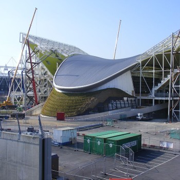 Reconstruction, Olympic games aquatics centre, wings were removed during the construction