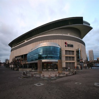 An exterior shot of the arena