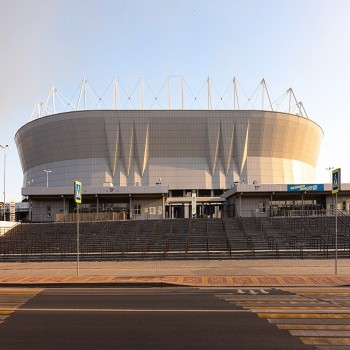 Rostov Arena, football stadium, one of the venues for the 2018 FIFA World Cup. UEFA stadium category 4. Rostov-on-Don, Russia.