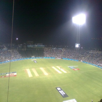 A view of the then Subroto Roy Sahara Stadium taken from the South Stand