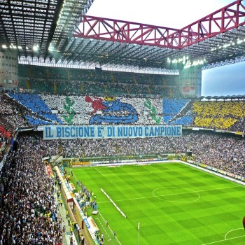 Inter Milan's fans during a match against AC Siena in Serie A
