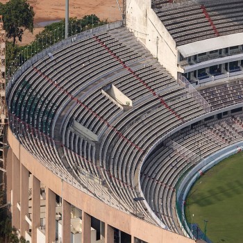 Seating in Rajiv Gandhi International stadium