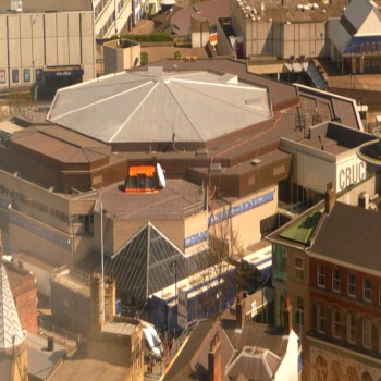 Aerial view of the Crucible Theatre